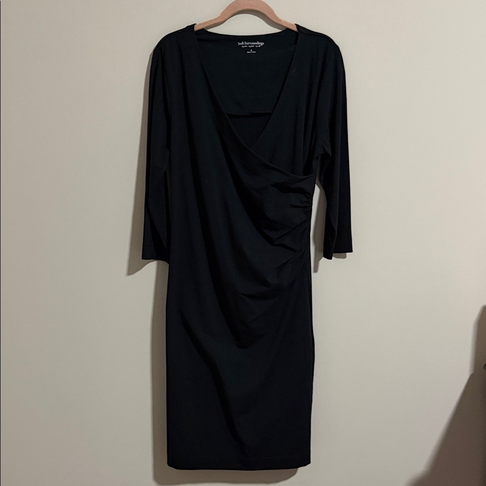 Soft Surroundings Black Long Sleeve Dress